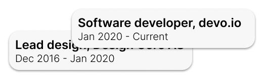 two jobs for a job history